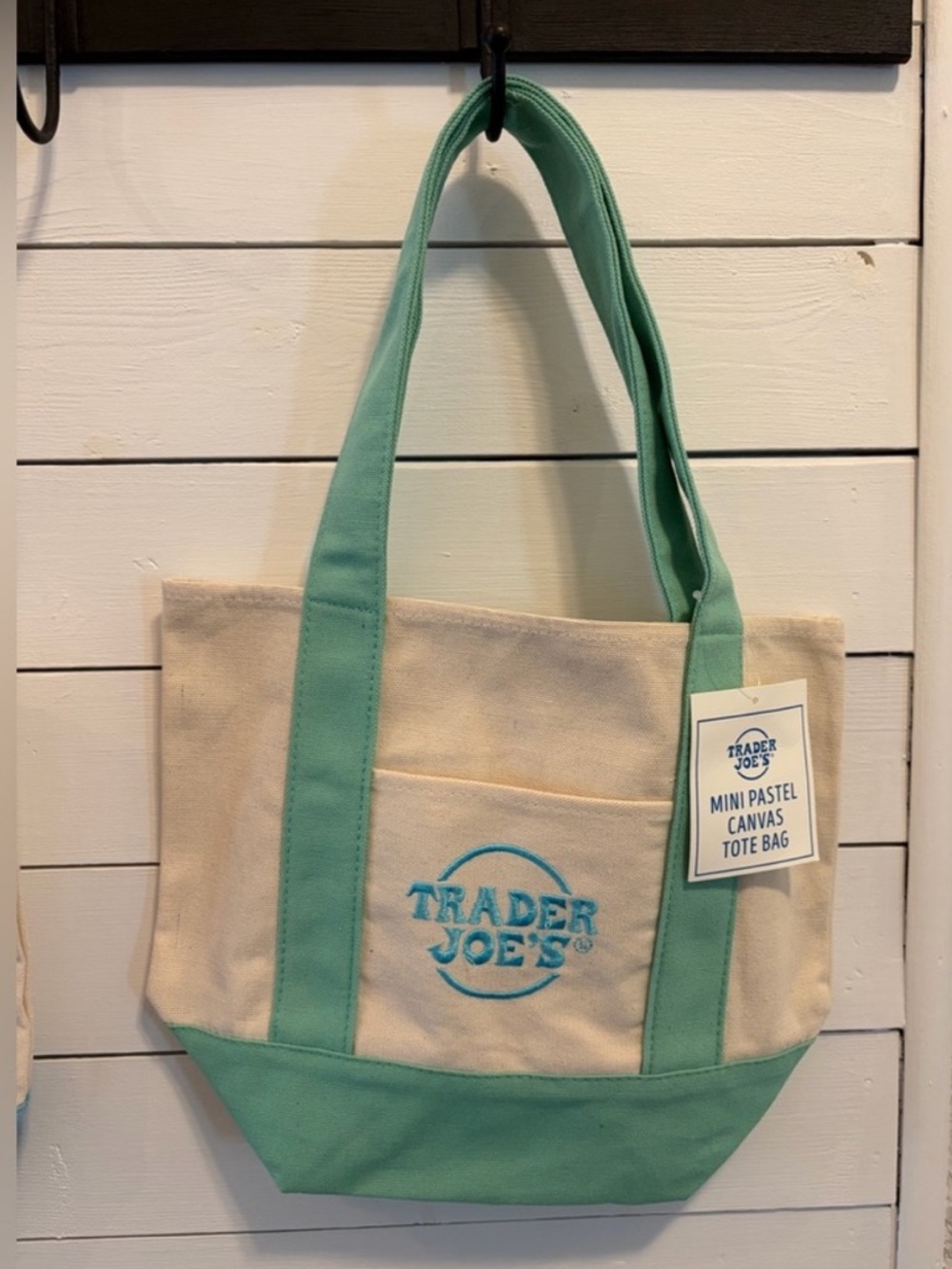 Trader Joe’s Pastel Mini Tote Bag- Mint Green